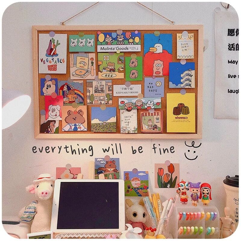 Postcard Photo Wall Cork Board Postcard Photo Wall Cork Board